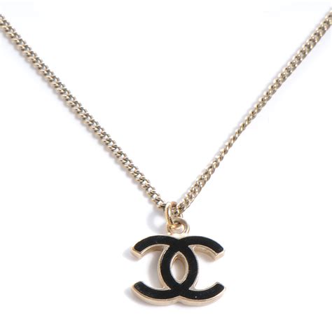 chanel cc necklace cheap|chanel enamel cc necklace black.